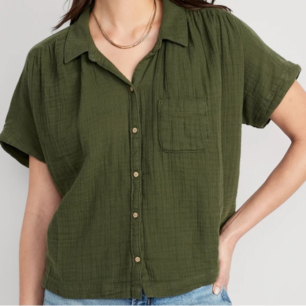 V-neck dolman sleeve blouse (color- alpine tundra)
